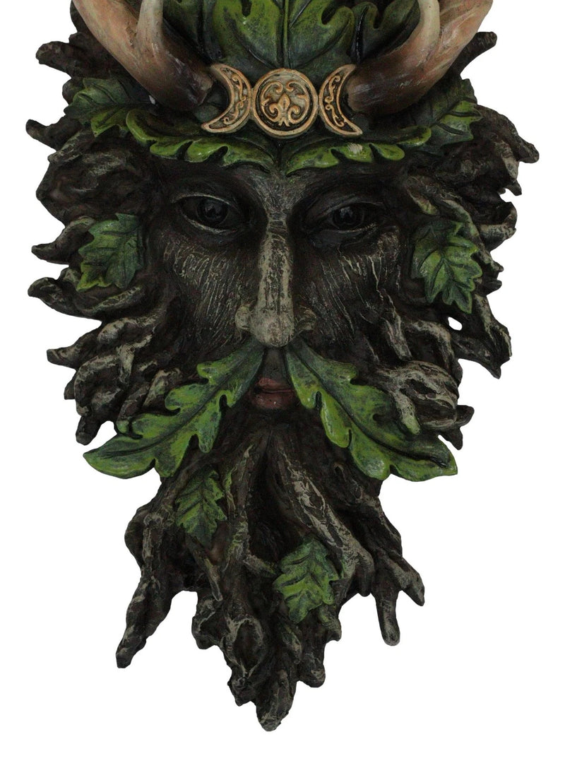Antler King Crown Celtic Greenman Wicca Triple Moon Tree Ent Wall Decor Plaque-3