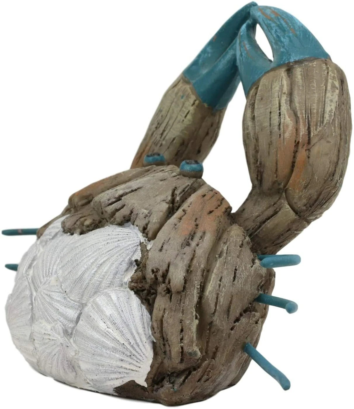 Ocean Marine Pincer Crab with Sea Shells Resin Decorative Figurine 7.25" L-3