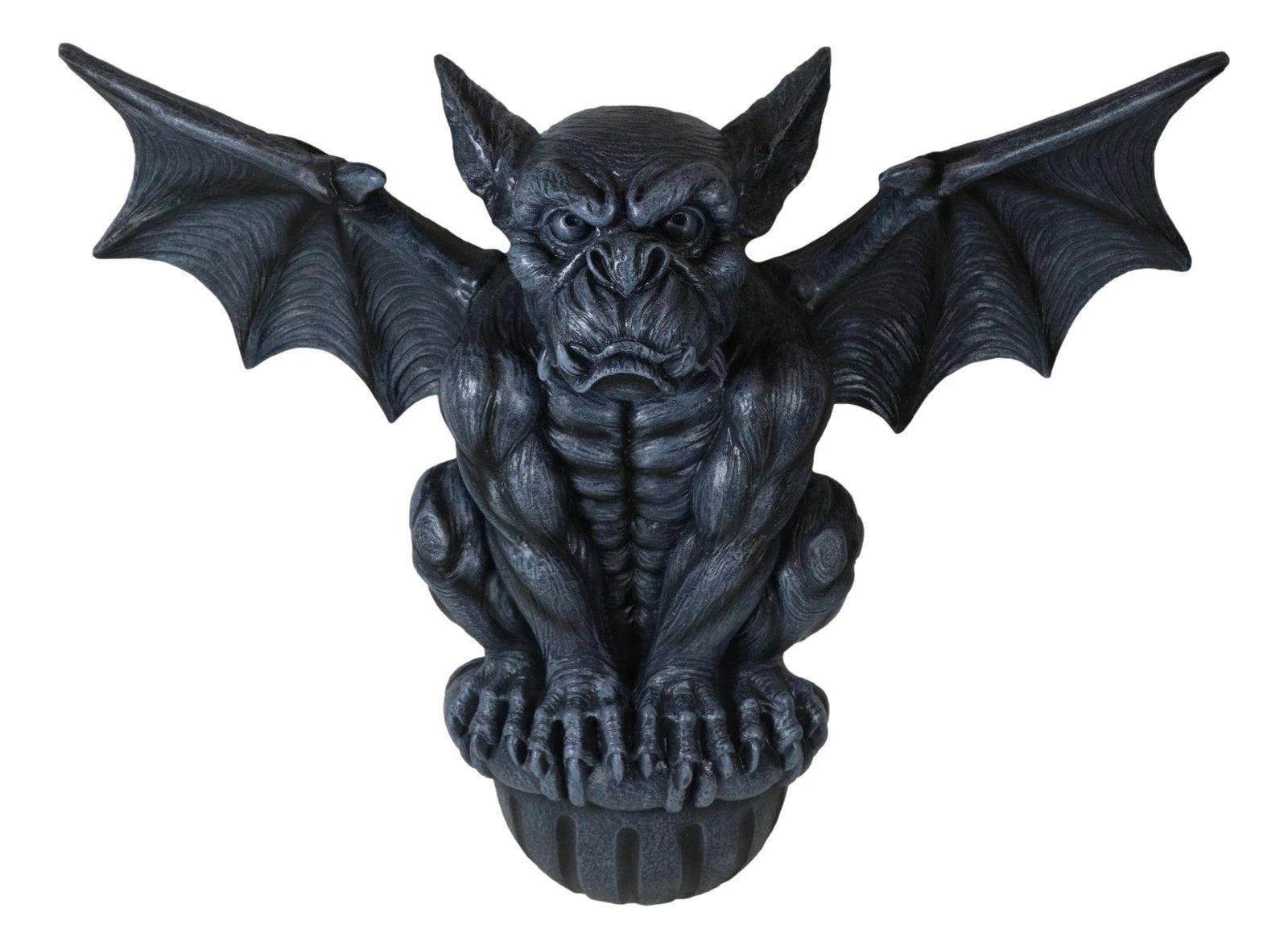 Gargoyle Wall Sculpture, 20"W Large Gothic Winged Gargoyle Hanging Decor for Indoor or Outdoor, Mantle, Garden, Patio, or Fantasy Home Display-2
