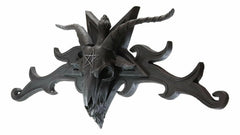 Large 34"W Sabbatic Goat Baphomet Head Wall Decor Overdoor Door Pediment-3