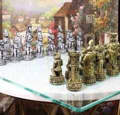 Royal Pet Cats Versus Dogs Chess Animal Character Pieces With Glass Board Set-2