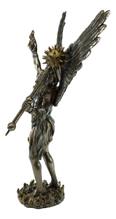 Saint Uriel Archangel Statue Light of God Cherub Angel of Repentance-3