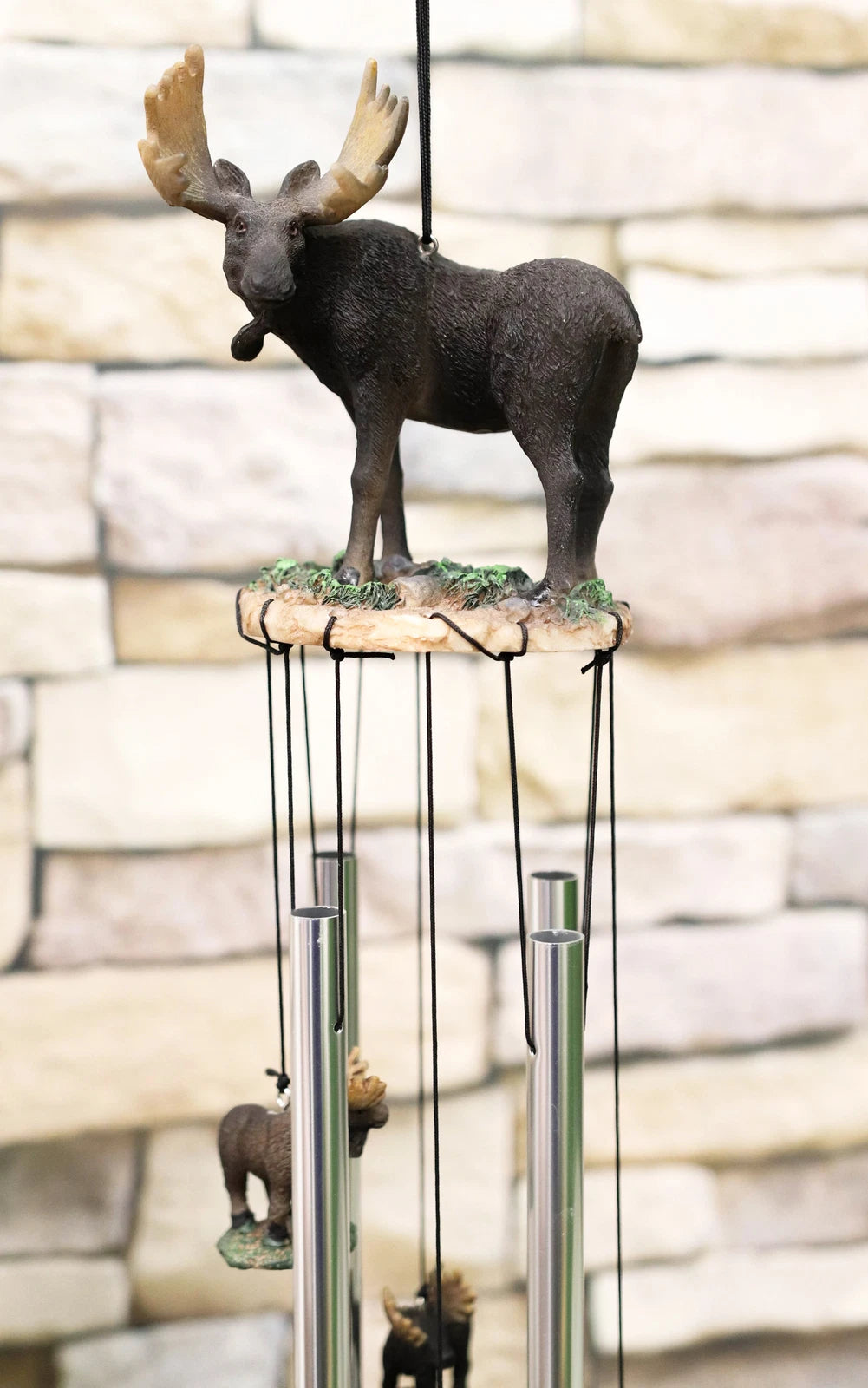 The Emperor North American Moose Resonant Relaxing Wind Chime Garden Patio-5