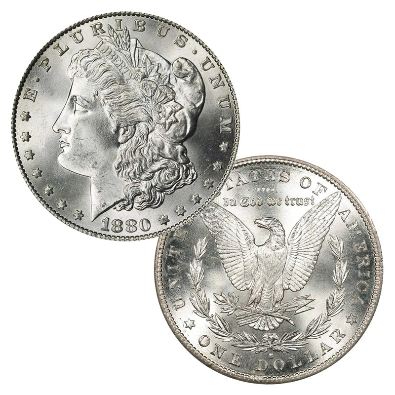 1880 S Morgan Silver Dollar $1 Brilliant Uncirculated BU 90% Silver-1
