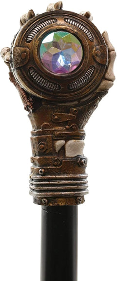 Steampunk Skeleton Hand Grasping The Evil Eye Swagger Stick Cane Party Staff 38"-3