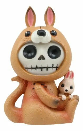 Furrybones Sydney Kangaroo Figurine Small 3" Furry Bones Skeleton Collectible-1
