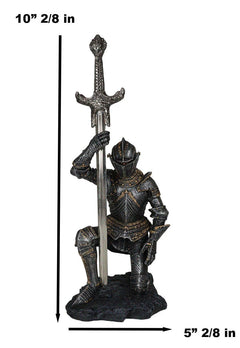 The Accolade Kneeling Medieval Knight Excalibur Sword Letter Opener Figurine-5