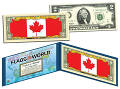 CANADA - FLAG SERIES $2 Two-Dollar U.S. Bill - Genuine Legal Tender Bank Note-1