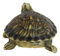 Lifelike Yellow Bellied Slider Turtle Tortoise Figurine 4.75"L Zen Feng Shui-3