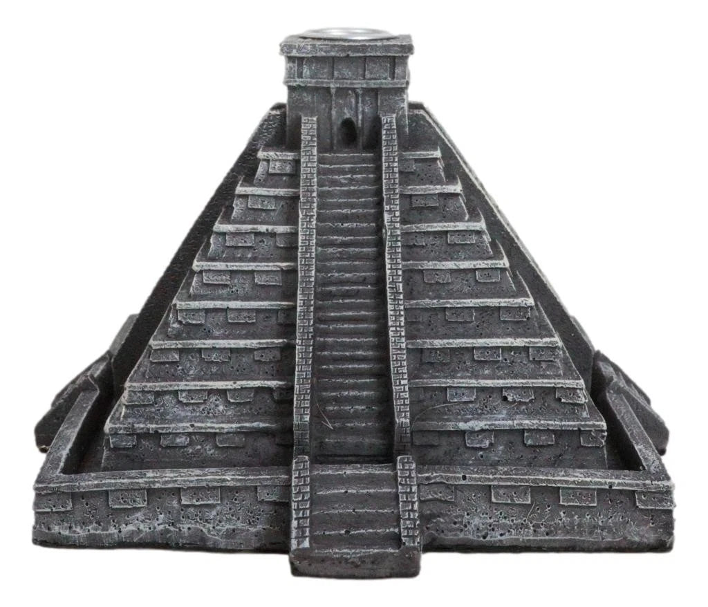 Temple of Kukulcan Mesoamerican Aztec Step Pyramid Backflow Incense Cone Burner-2