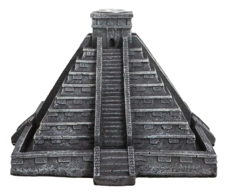 Temple of Kukulcan Mesoamerican Aztec Step Pyramid Backflow Incense Cone Burner-2