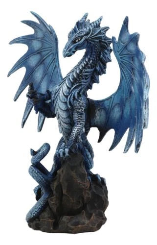 Ruth Thompson Blue Sea Blade Dragon Statue With Letter Opener Dagger Sword Decor-2