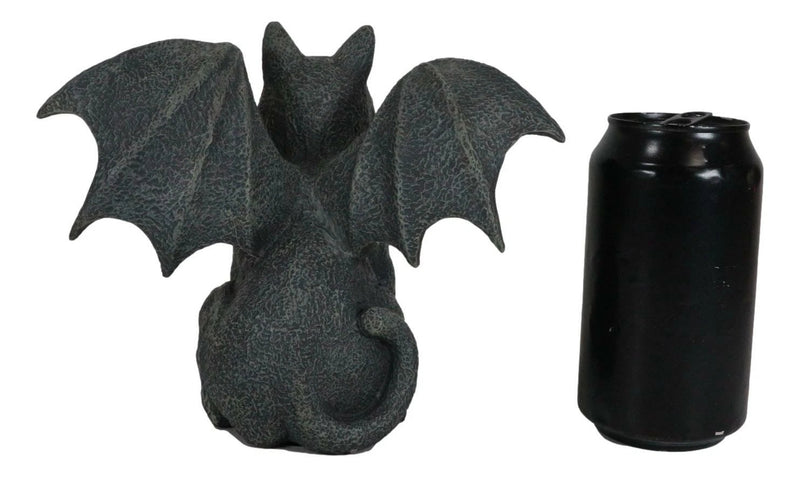 Gothic Guardian Winged Feline Cat Vampire Gargoyle Desktop Paperweight Figurine-6