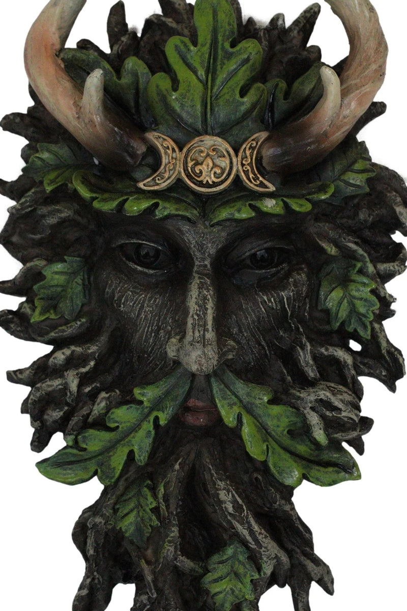 Antler King Crown Celtic Greenman Wicca Triple Moon Tree Ent Wall Decor Plaque-4