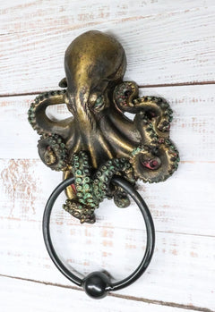 Deep Ocean Creature Octopus Door Knocker 8.5"Tall Kraken Monster Cthulhu-5