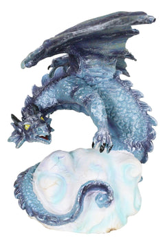 Blue Sky Wraith Storm Dragon On Giant Cloud Formation Decorative Small Figurine-5