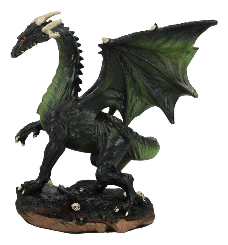Fantasy Green Chested Celestial Midnight Dragon Black Ghost Small Figurine-3