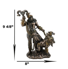 Figura del perro guardián Cerbero con correa, dios olímpico del inframundo, Hades-5