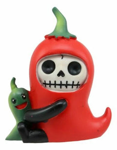 Furrybones Skeleton Chilito Hot Red Chili Pepper Figurine 3.25"H-7