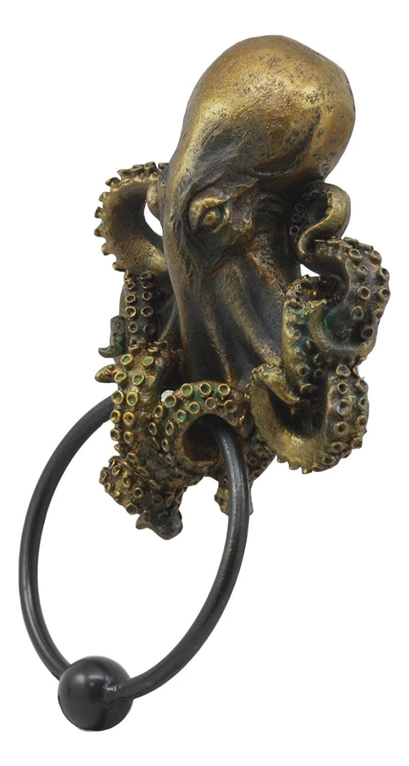 Deep Ocean Creature Octopus Door Knocker 8.5"Tall Kraken Monster Cthulhu-8