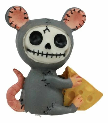 Furry Bones Voodoo Mouse With Muenster Cheese Skeleton Figurine Mice Furrybone
