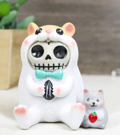 Furrybones Hammy Ribbon Hamster With Guinea Pig Skeleton Furry Bones Figurine-1