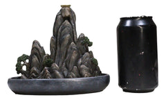 Eastern Feng Shui Tranquil Zen Rocky Mountain Range Backflow Cone Incense Holder-8