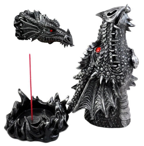 Stryker The Mythical Fire Breathing Dragon Head Sculptural Incense Holder-6