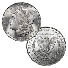 1882 P Morgan Silver Dollar $1 Brilliant Uncirculated BU 90% Silver-1