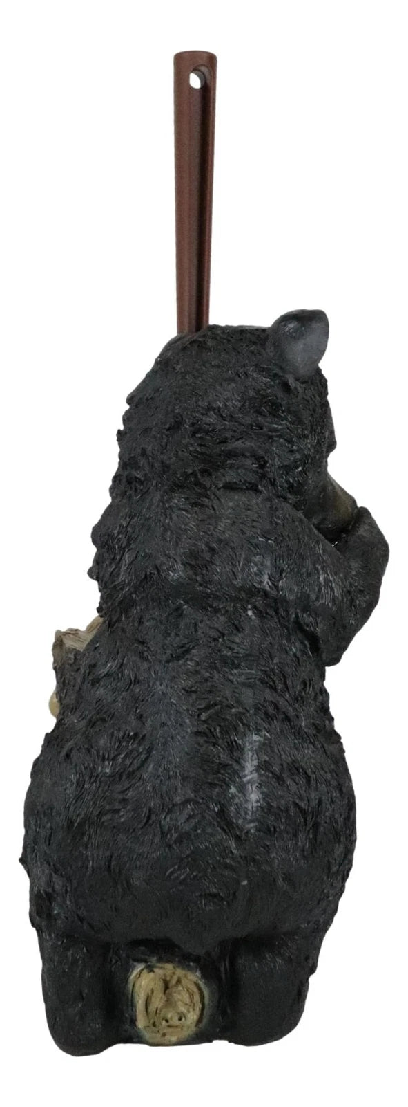 Rustic Whimsical Black Bear Stinky Potion Toilet Brush And Holder Set Figurine-6