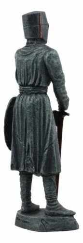 Holy Roman Empire Crusader Knight With Sword And Shield Statue Suit Of Armor-3