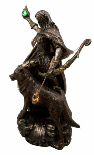 Goddess Of Winter Skadi Hunting W/ Bow Arrow & Vial of Venom Figurine-3