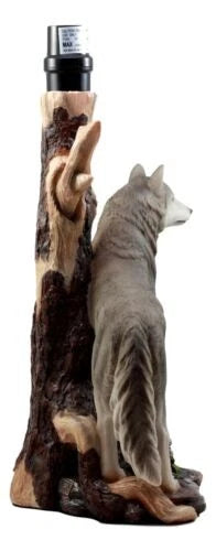 Alpha Gray Wolf Twilight Lone Hunter Wildlife 20"H Desktop Table Lamp Decor-3