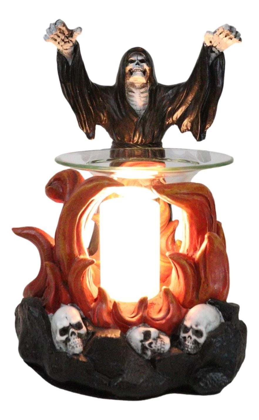Dark Conjuring Grim Reaper Fire Magic Electric Oil Burner Tart Warmer-2