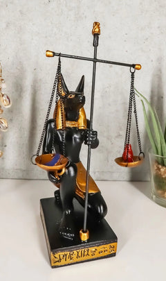 Ancient Egyptian God Of Afterlife Anubis Holding The Scales of Justice Statue-6