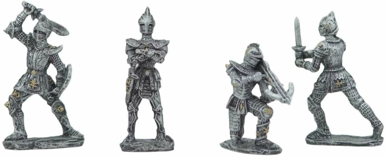 Set of 12 Medieval Knights w/ Swords Crossbow Halberds & Shield Figurines-7