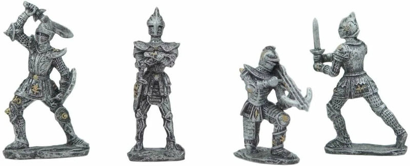 Set of 12 Medieval Knights w/ Swords Crossbow Halberds & Shield Figurines-7