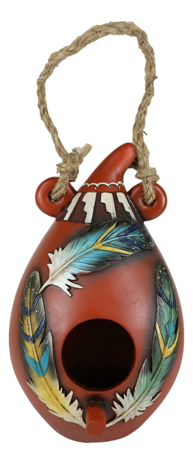 Southwestern Indian Trinity Dreamcatcher Feathers Hanging Birdhouse Bird Feeder-5