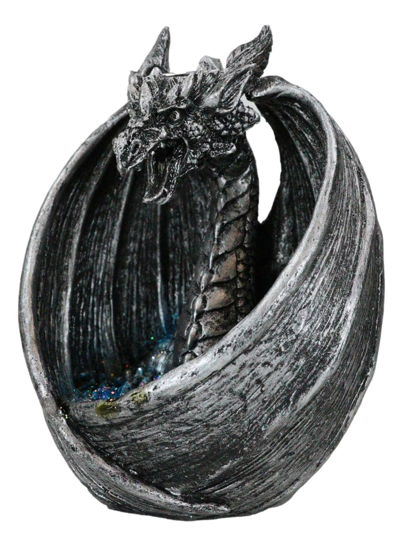 Ancient Wise Dragon Flame Protecting Rune Crystals Backflow Cone Incense Burner-7