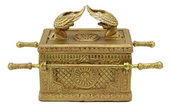 Matte Gold Ark Of The Covenant Model With Contents Figurine Decorative Box 1:16-7