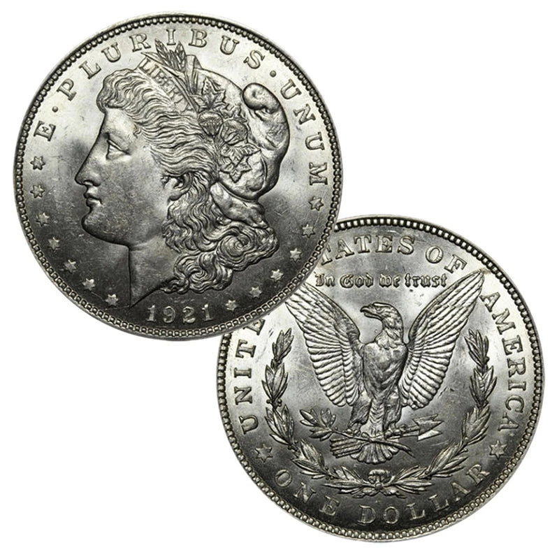 1921 90% Silver Morgan Dollar Brilliant Uncirculated-1