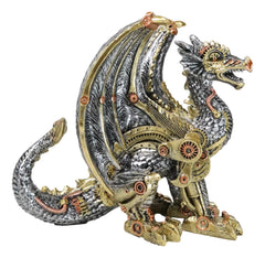 Geared Mechanical Look Steampunk Dragon Cyber Robot Decorative Sculpture-7