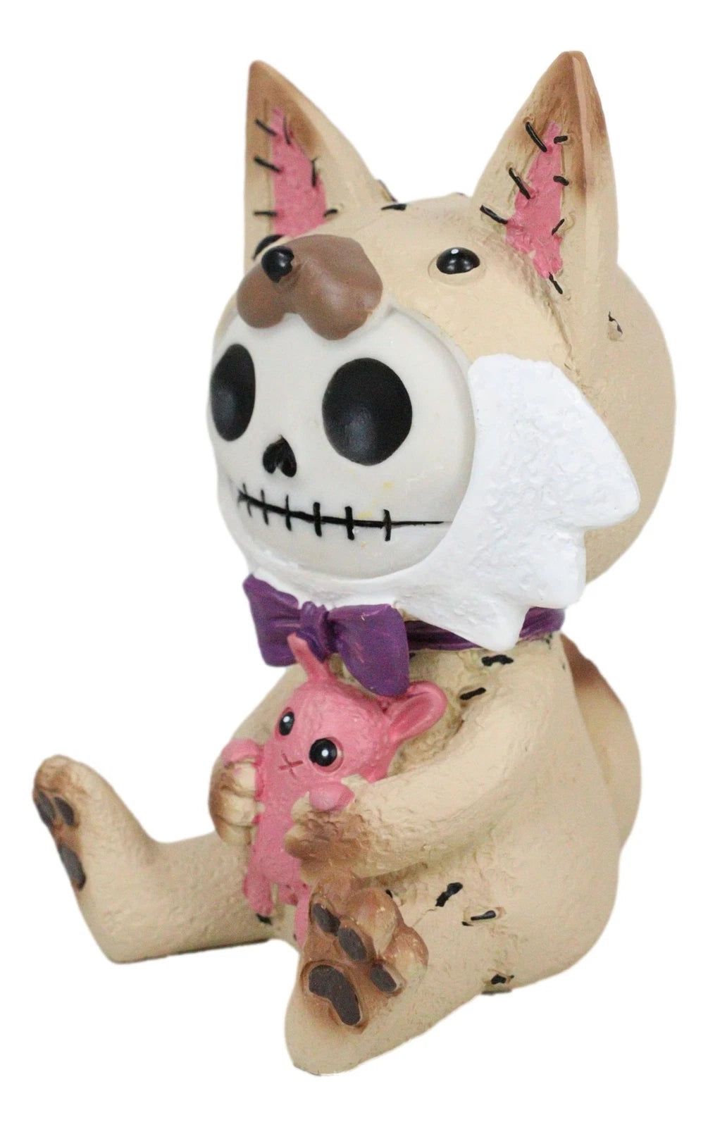 Furry Bones Female Fox Skeleton Fen With Pink Rabbit Doll Figurine Furrybones-7