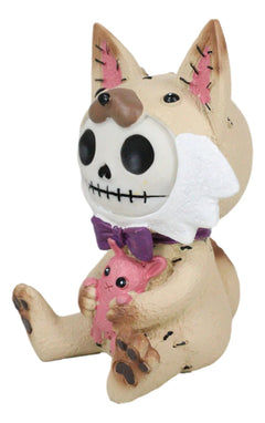 Furry Bones Female Fox Skeleton Fen With Pink Rabbit Doll Figurine Furrybones-7