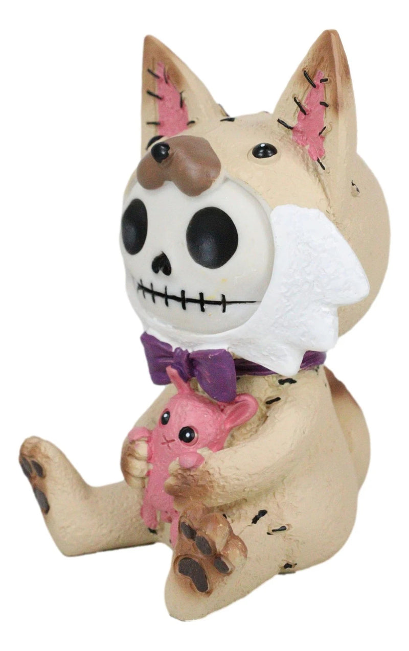 Furry Bones Female Fox Skeleton Fen With Pink Rabbit Doll Figurine Furrybones-7