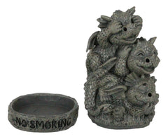 No Smoking See Hear Speak No Evil Whimsical Dragons Backflow Incense Burner-5