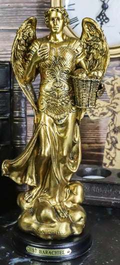 Estatua del Arcángel San Barachiel de la Iglesia Católica Bizantina, 8" de alto, Provisión de Dios-5