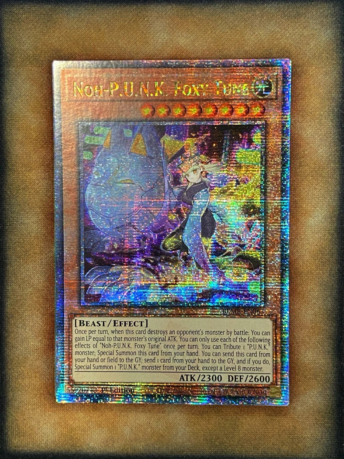 Yugioh Noh-P.U.N.K. Foxy Tune BLMR-EN063 Quarter Century Rare 1st Ed NM-1