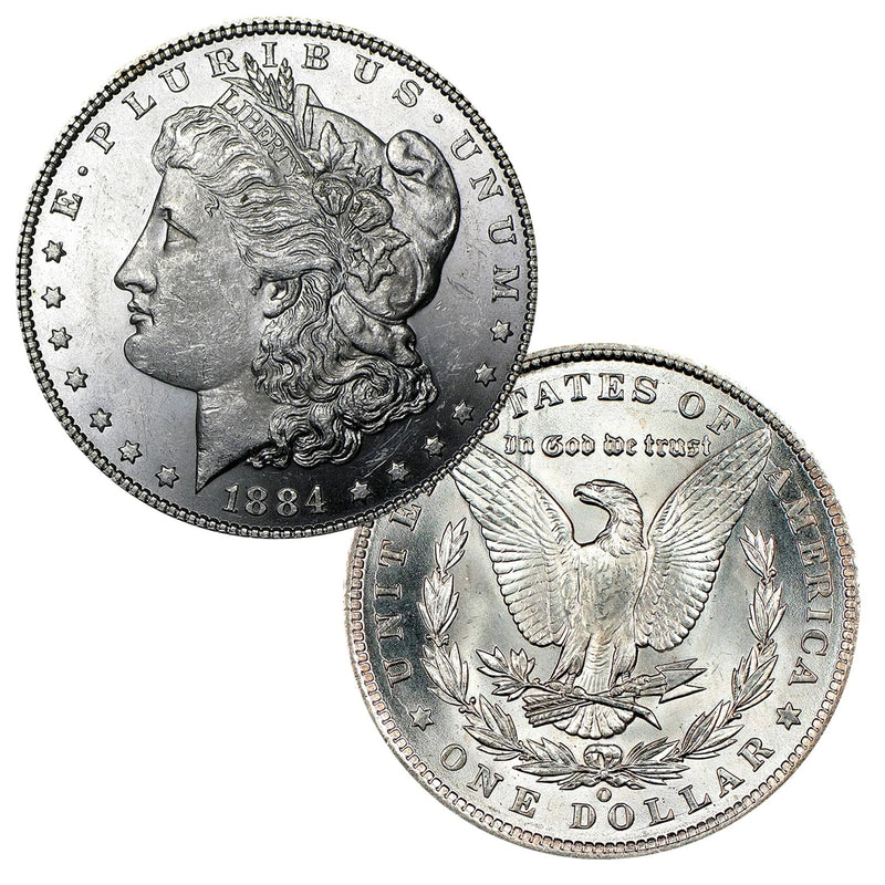 1884 O Morgan Silver Dollar $1 Brilliant Uncirculated BU 90% Silver-1