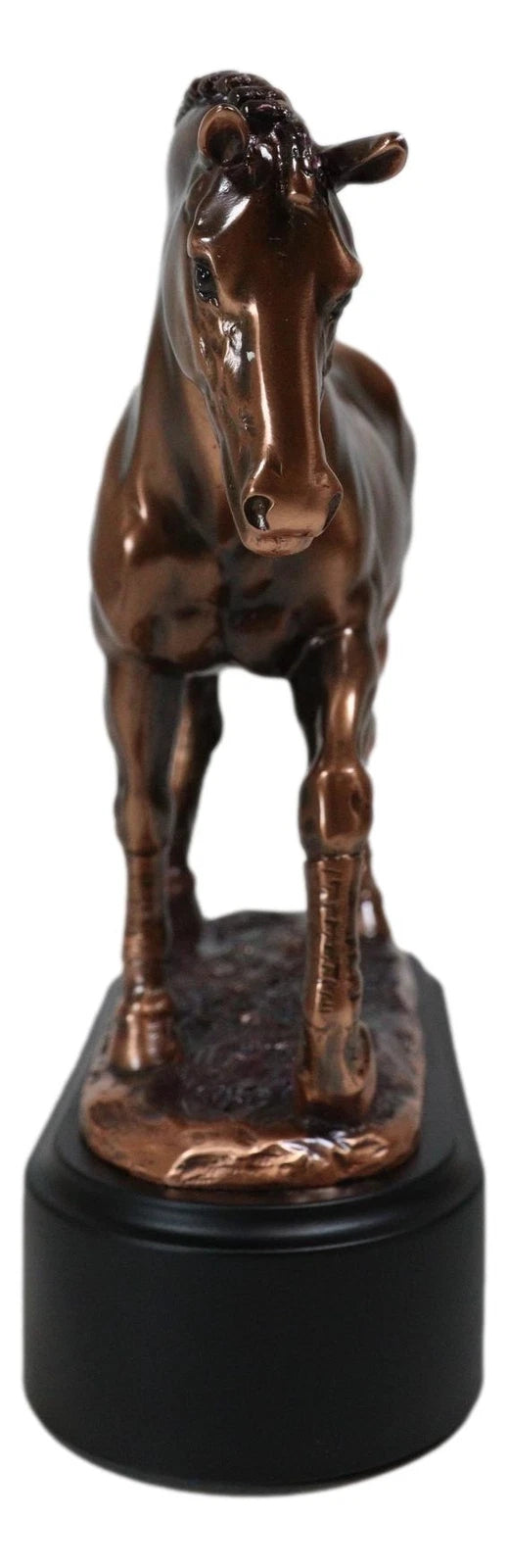 Hanoverian Mare Horse Walking The Pasture Bronze Electroplated Figurine Statue-7